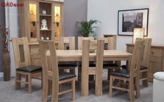 Bộ bàn ghế phòng ăn gỗ Sồi Nga BA30