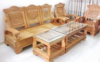 Bộ bàn ghế phòng khách gỗ xoan đào