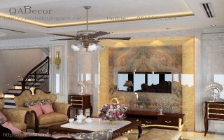 Thiết kế nội thất biệt thự tân cổ điển QAD - TKCĐ1
