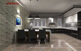 Thiết kế tủ bếp phòng ăn hiện đại TBL1