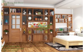 Tủ bếp gỗ sồi nga