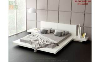 Giường ngủ đẹp màu trắng GN21