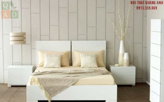 Giường ngủ gỗ màu trắng GN27