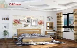 Giường ngủ gỗ Sồi Nga GN08