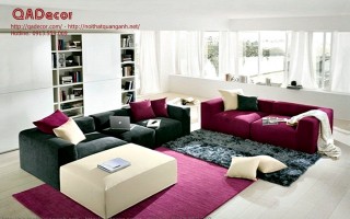 Mẫu sofa nỉ phòng khách hiện đại SF11