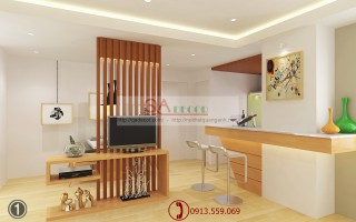Vách ngăn phòng ăn với phòng khách VN02
