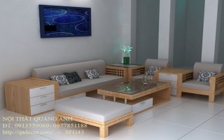 Bộ sofa gỗ phòng khách SFG43