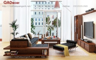 Mẫu sofa gỗ phòng khách SFG46