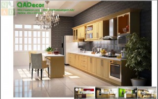 Tủ bếp có bàn đảo TBD01