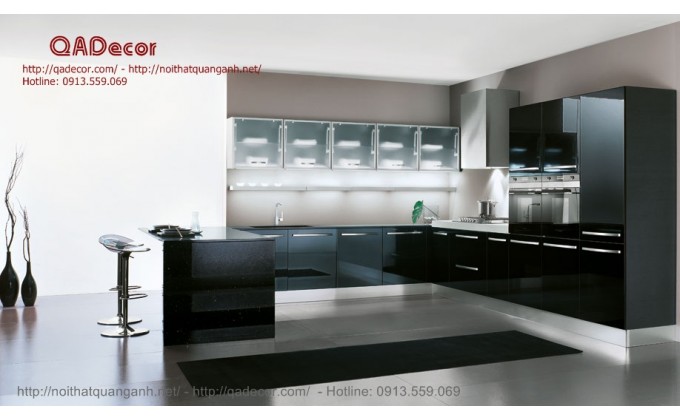 Tủ bếp gỗ acrylic TBA501