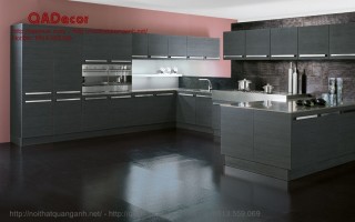 Mẫu tủ bếp hiện đại gỗ Laminate TBL12