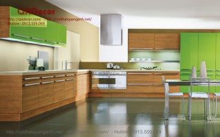 Tủ bếp gỗ Laminate hiện đại TBL21