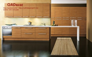 Tủ bếp hiện đại gỗ veneer TBV24