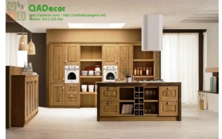 Tủ bếp gỗ óc chó