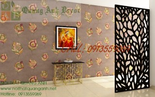 VÁCH NGĂN TRANG TRÍ HOA VĂN ĐẸP CNC9