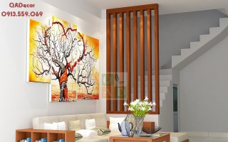 Vách ngăn phòng khách với cầu thang VN902