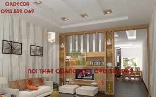 Kệ trang trí phòng khách nhà phố KTT109
